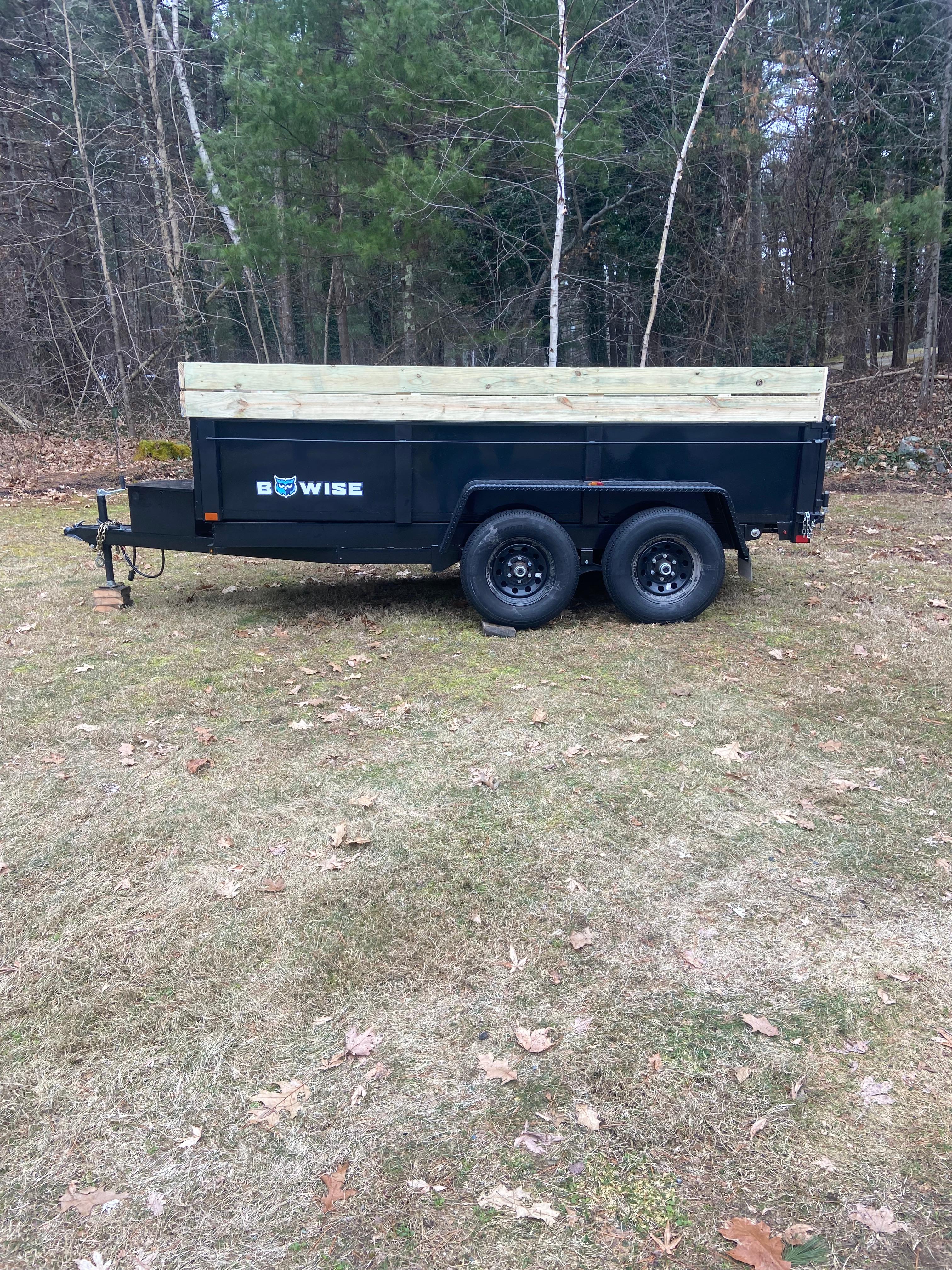 BWise 83-inch by 12-foot dump trailer for rent in Marlboro, MA