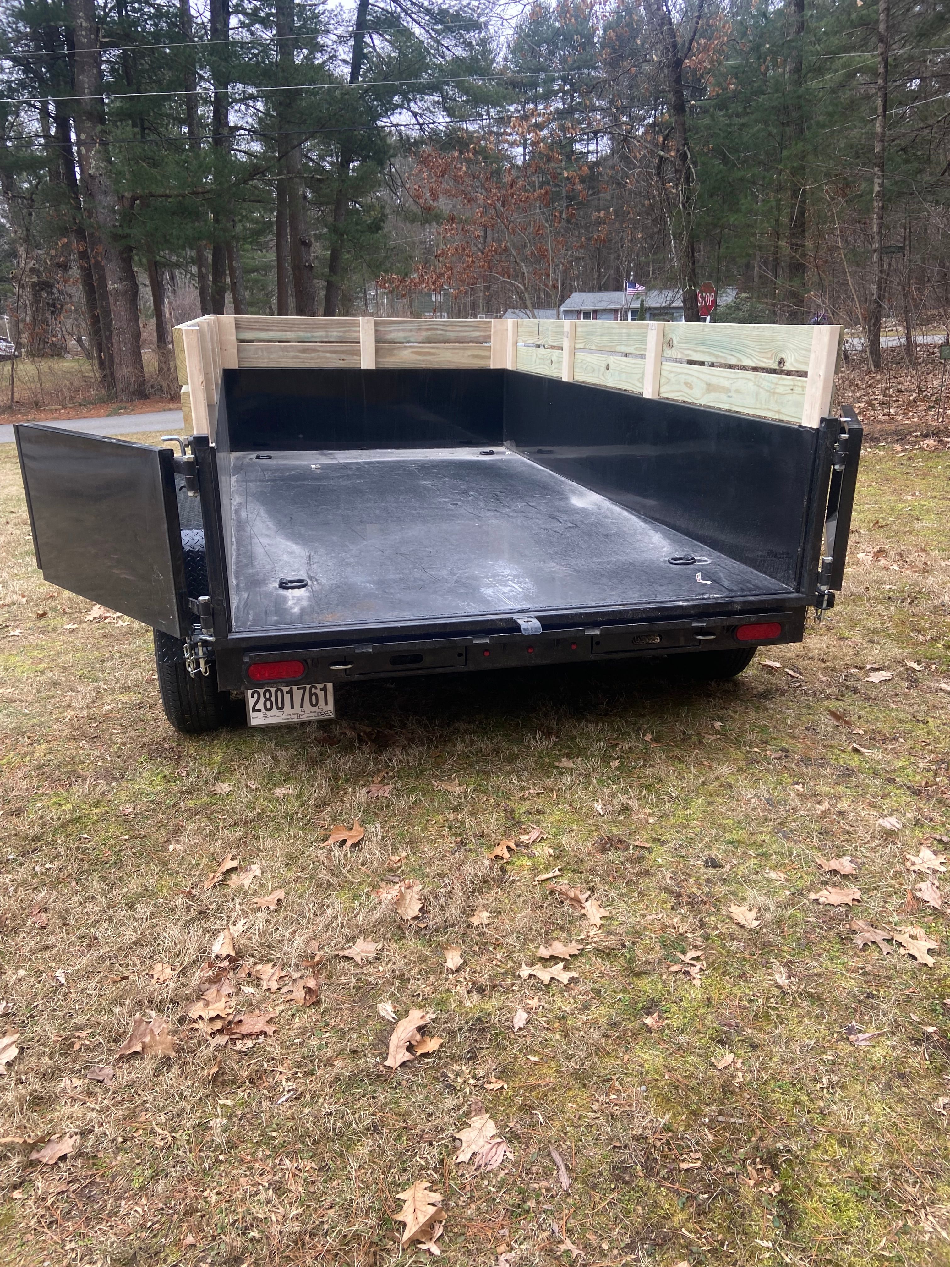 Dump Trailer open rear view